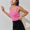 Close-fitting elastic V-neck vest