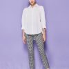 Small plaid slim pants
