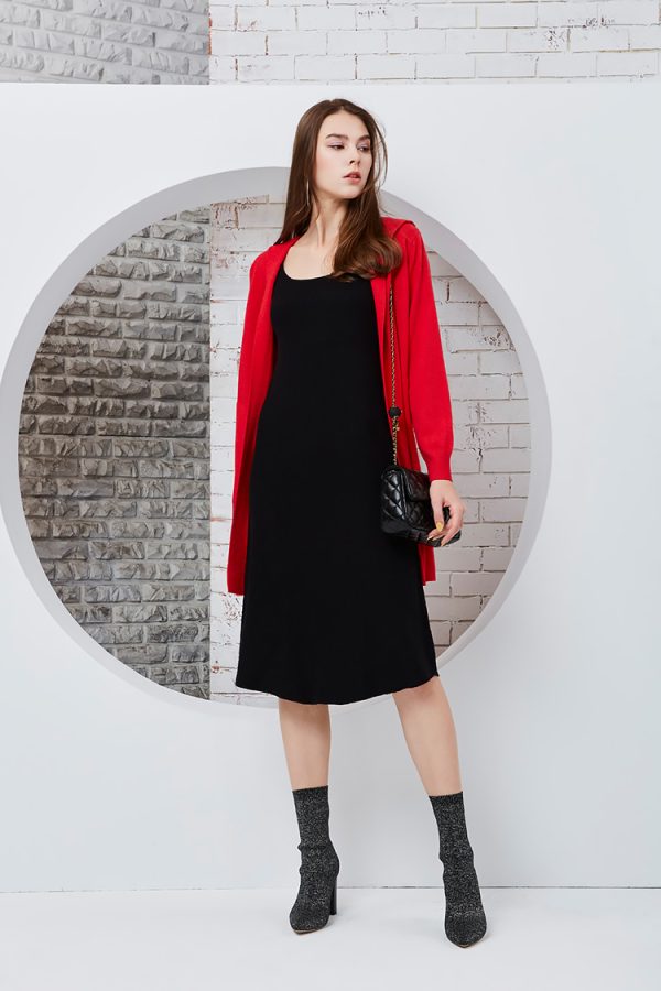 Knit slim-fit dress