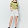 Casual high-waisted stereo belt shorts