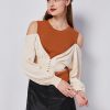 Leather skirt with fog texture