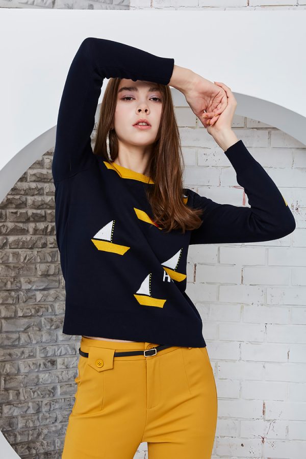 Children's knitted sailing top