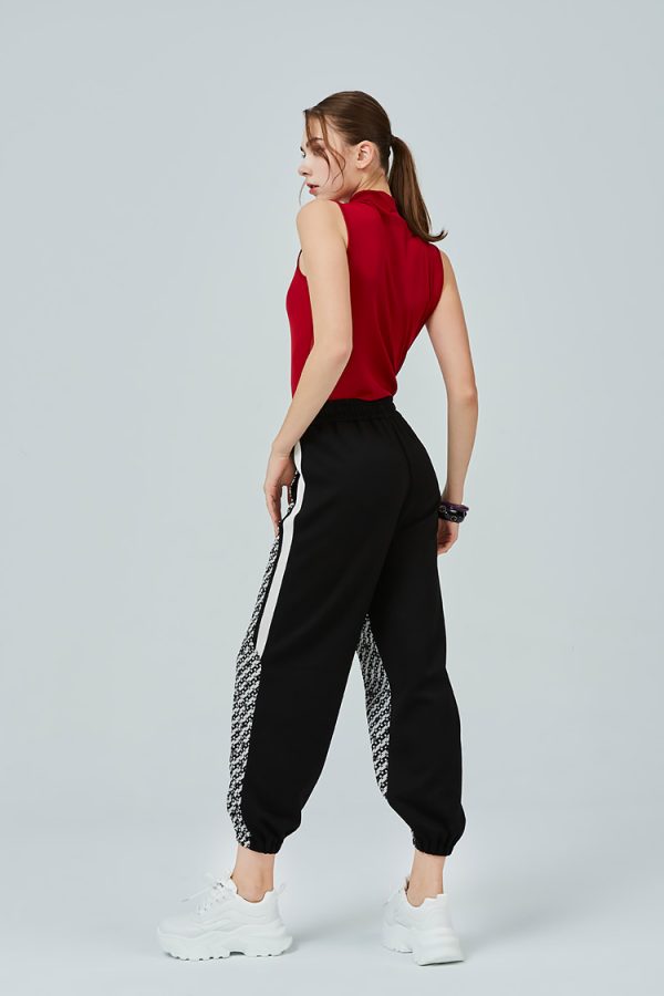 Pants Diamond plaid casual bunched