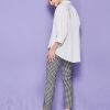 Small plaid slim pants