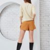 Bright diamond twist knit top
