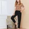 Solid color styling belt pants