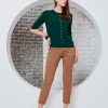 Bright diamond twist knit top