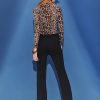 Rhinestone scratch V-neck top
