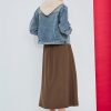 Short knit hooded large pocket