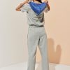 Sports style hoodie color contrast suit