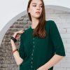 Bright diamond twist knit top