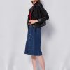 Double zipper leather jacket