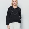 Casual hooded drawstring pocket top