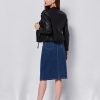 Double zipper leather jacket