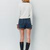 Short knit brand pocket opening