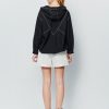 Casual hooded drawstring pocket top