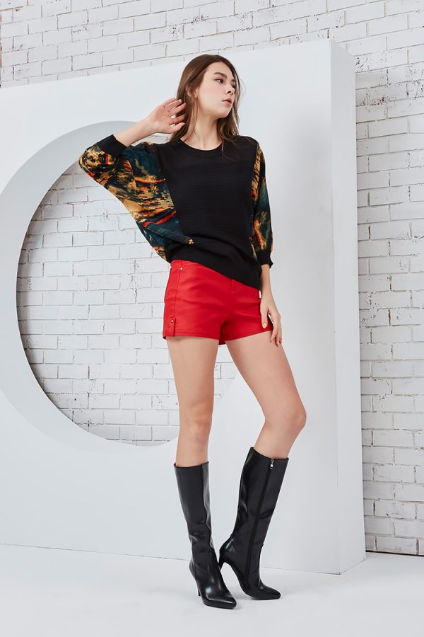 Foggy leather shorts